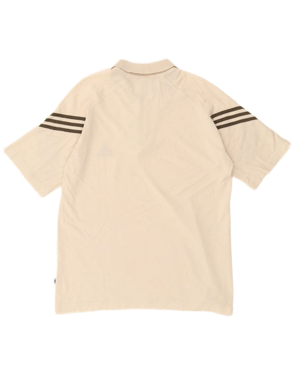 Tricou polo Adidas pentru bărbați UK 42/44 Large Beige