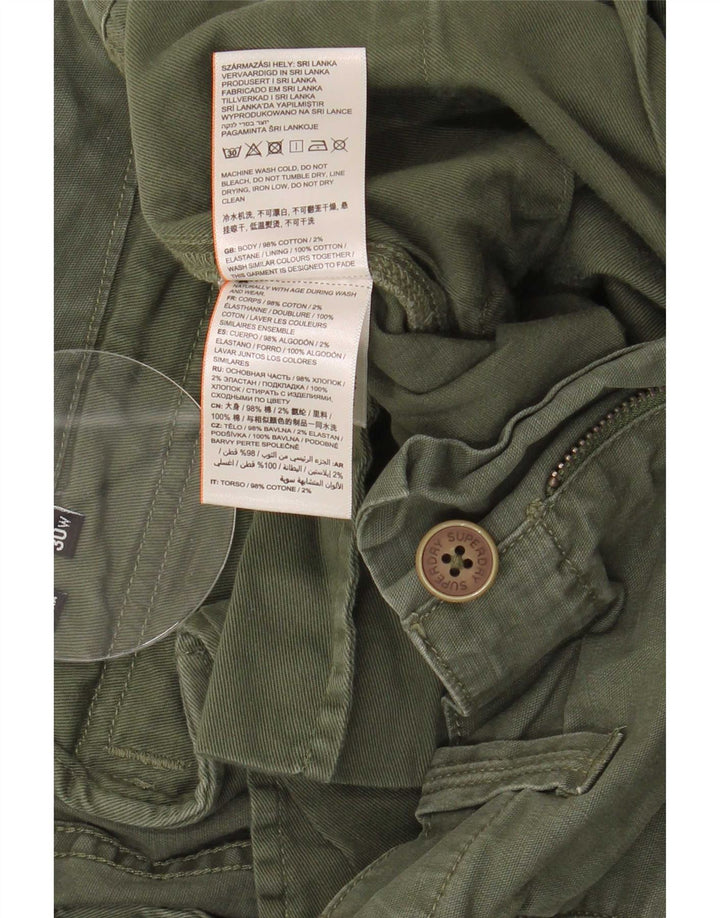 Pantaloni scurți cargo Superdry pentru bărbați W30, bumbac verde mediu