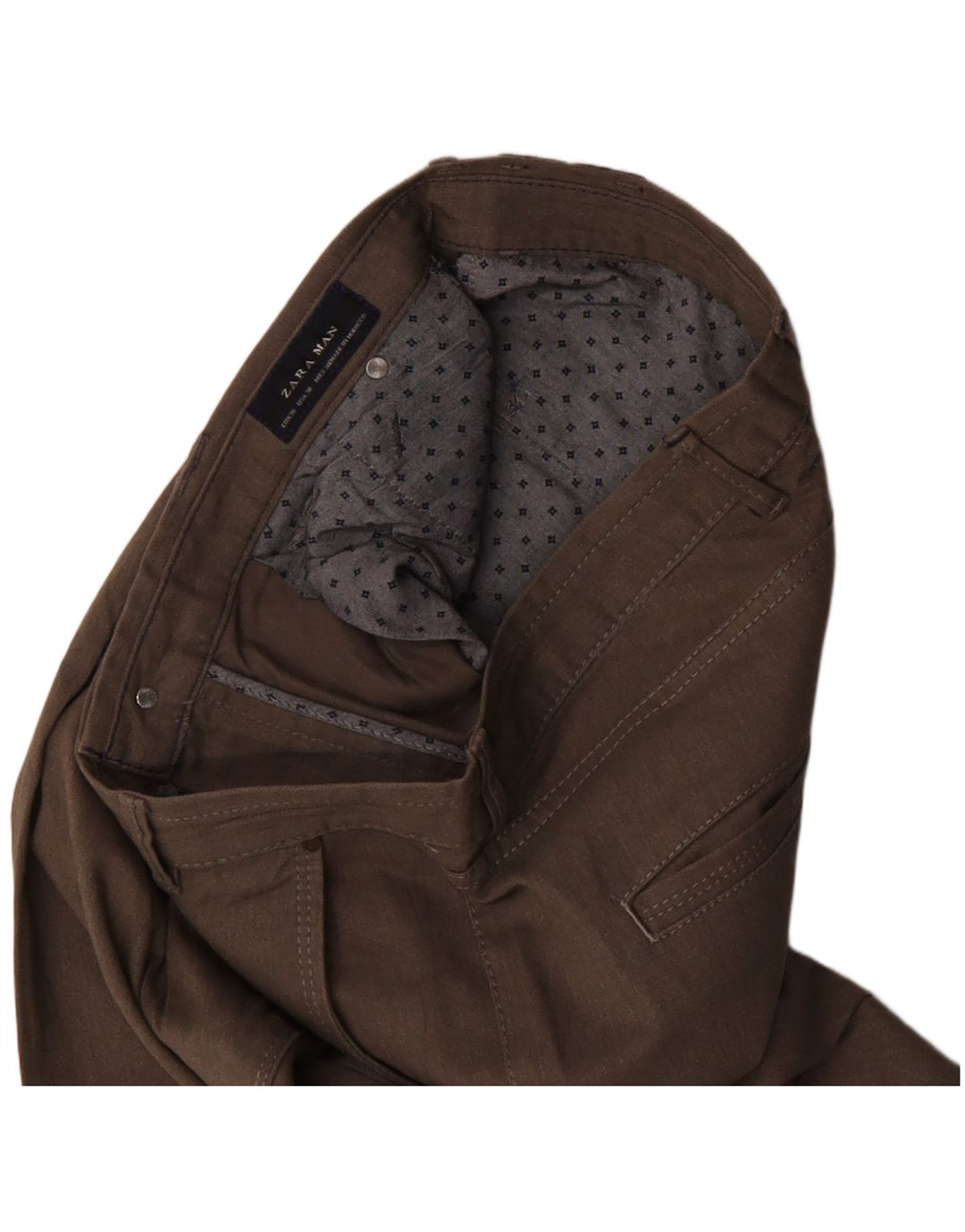 Pantaloni chino slim pentru bărbați Zara EU 38 Mici L30 L31 Maro