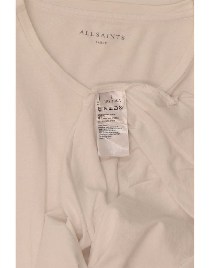 Tricou pentru bărbați All Saints Top mare din bumbac alb