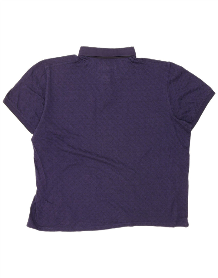 Tricou polo pentru bărbați Ted Baker Mărimea 6 2XL Bumbac cu carouri bleumarin