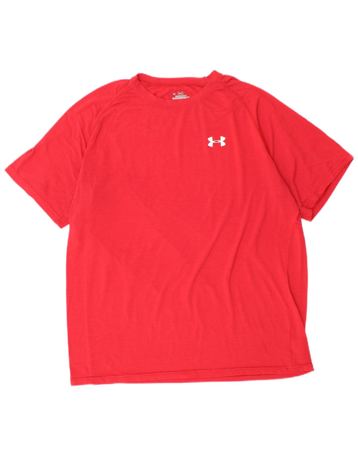 Tricou pentru bărbați UNDER ARMOUR Heat Gear Top mare poliester roșu