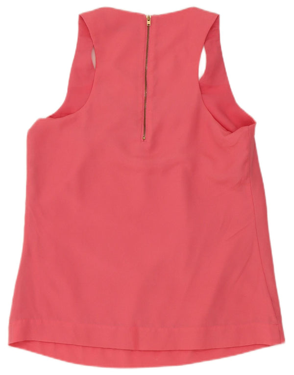 Reiss Femei Regular Vest Top UK 10 Small Pink Poliester