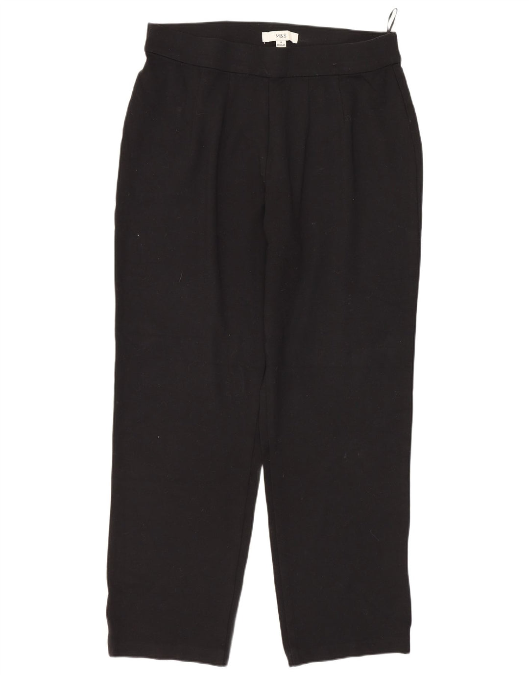 MARKS & SPENCER Pantaloni casual conici pentru femei UK 14 Large W34 L28 Negru