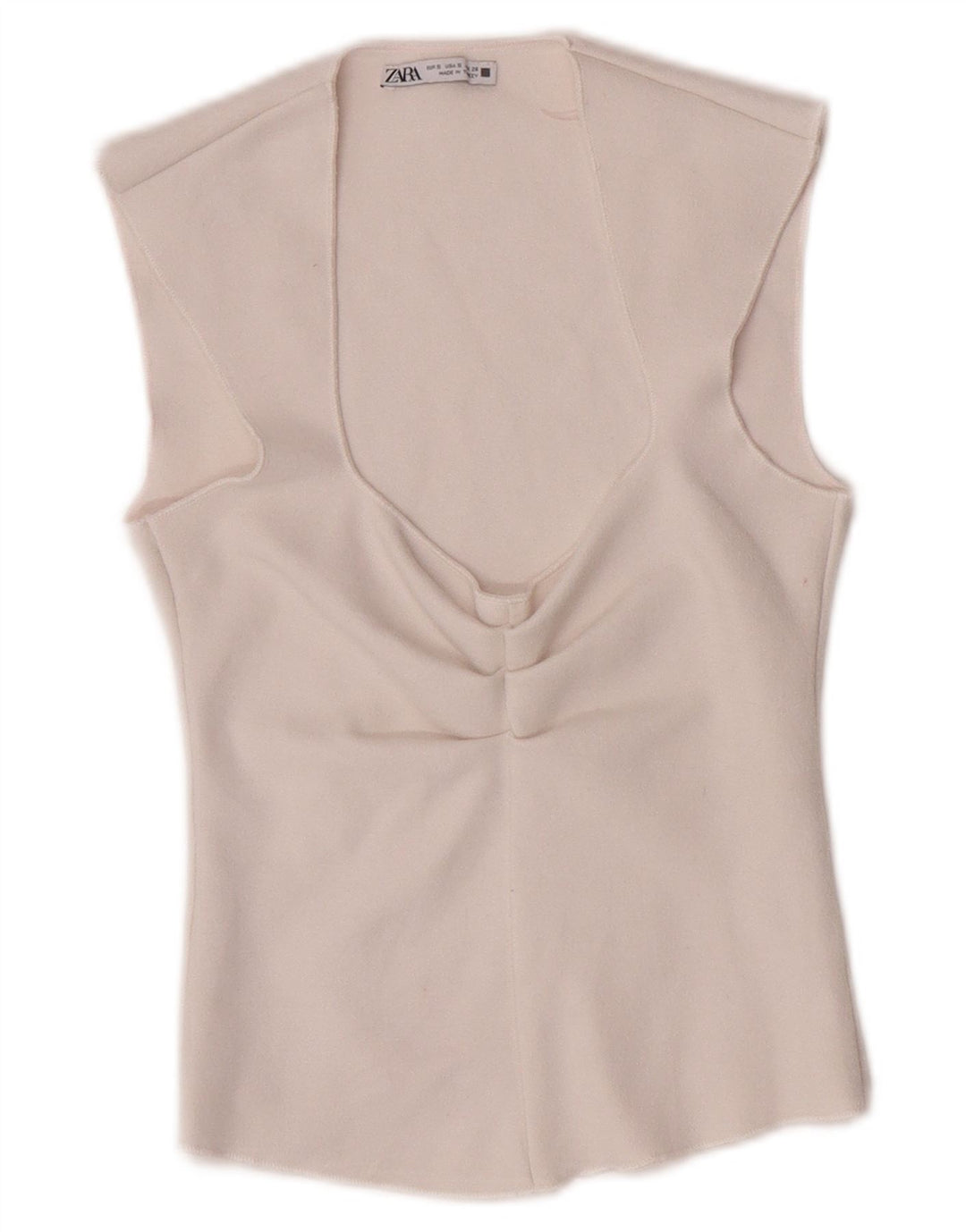 Bluză de top fără mâneci pentru femei Zara UK 8 Small White Viscose