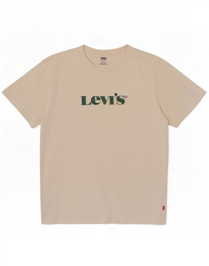 Tricou cu grafic pentru femei Levi's, cu croiala relaxată, din bumbac alb mediu din Marea Britanie