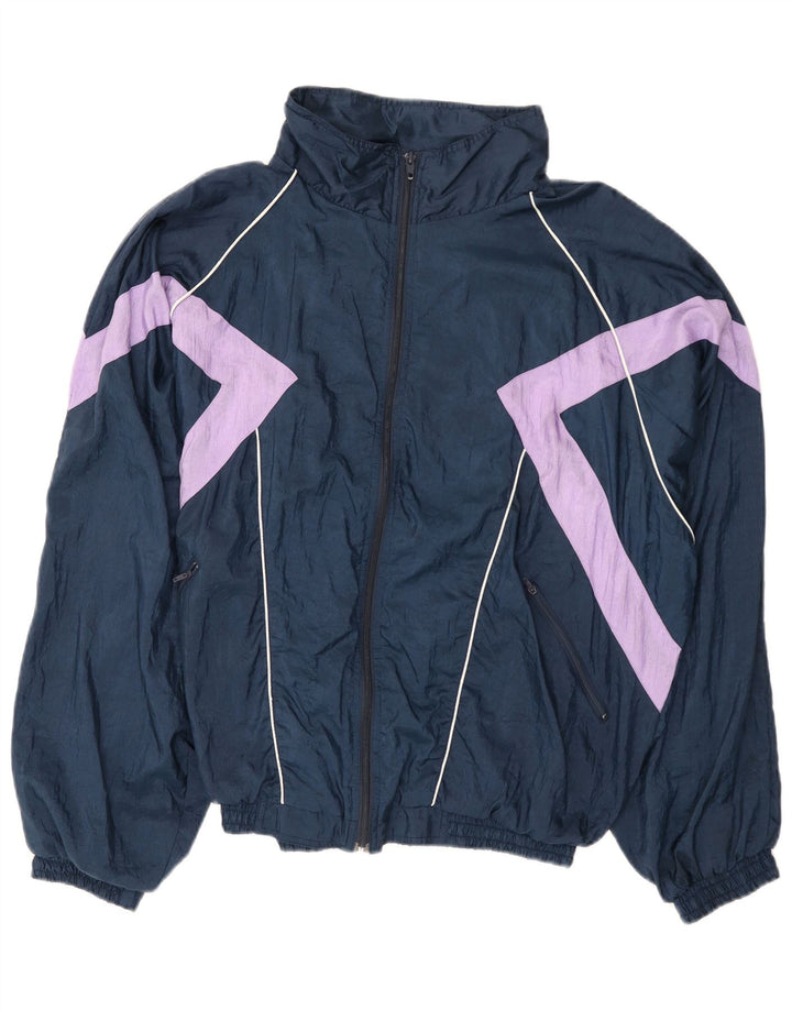 Jachetă de trening pentru bărbați VINTAGE, XL, albastru bleumarin, poliester color bloc