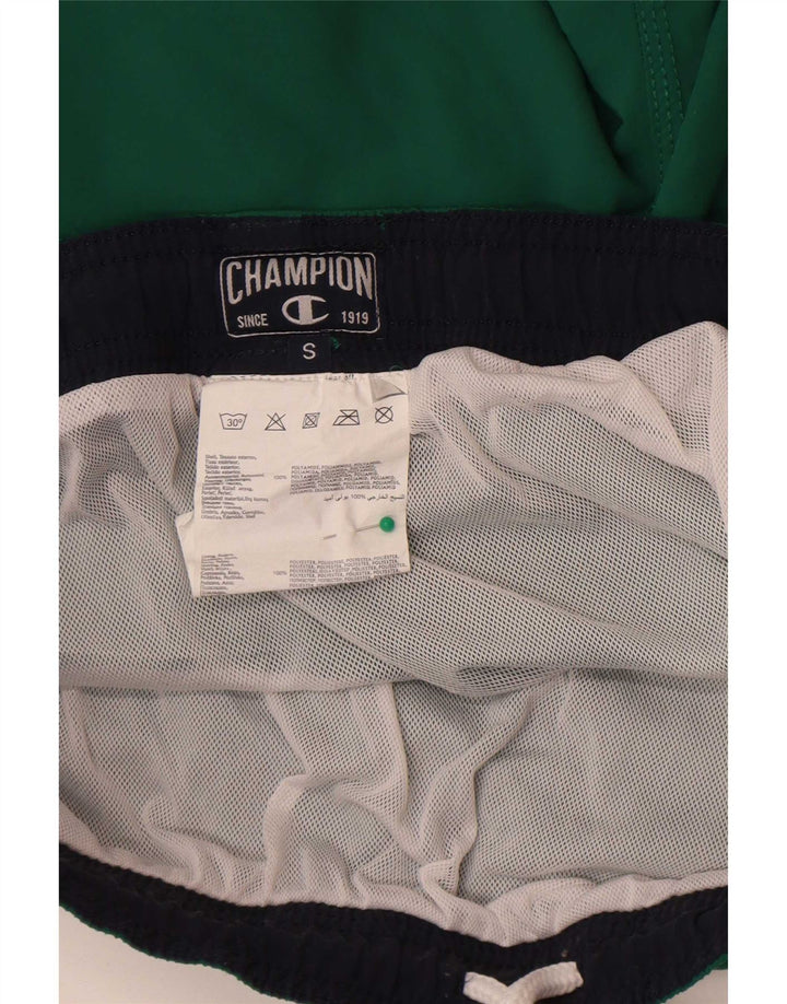 Pantaloni scurți de înot cu grafică Champion pentru bărbați, poliamidă mică, verde
