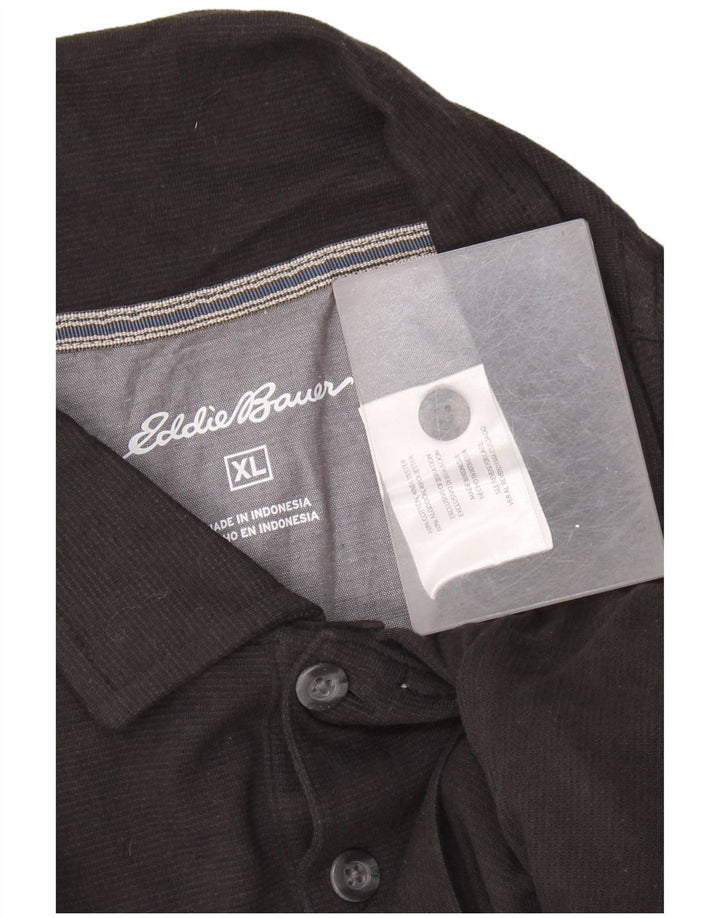 Cămașă polo Eddie Bauer pentru bărbați XL, bumbac negru