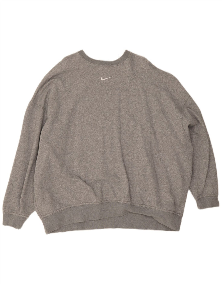 Hanorac supradimensionat Nike pentru bărbați, bumbac, gri mediu
