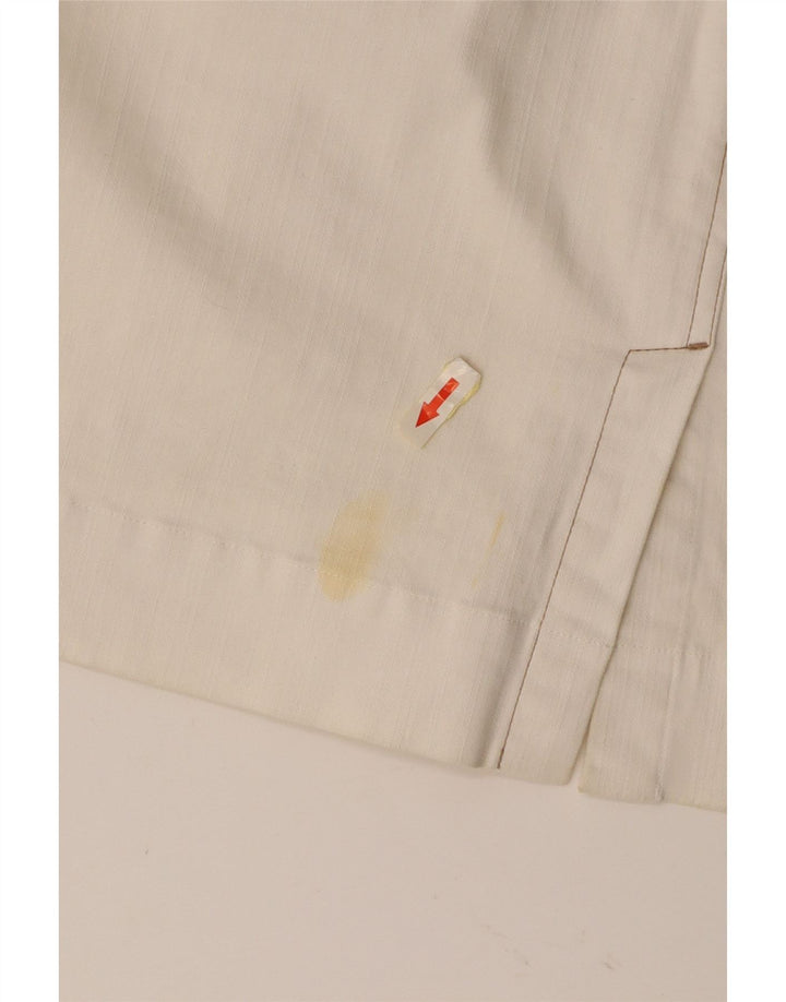 MARLBORO CLASSICS Fustă mini pentru femei cu talie înaltă EU 50 3XL W36 Bumbac alb