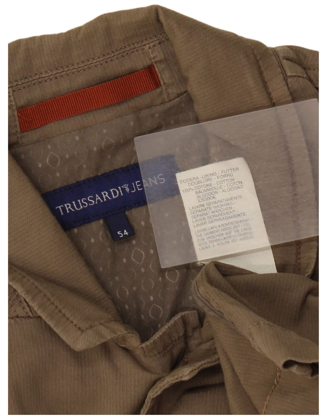 Jachetă Utilitară pentru bărbați Trussardi Jeans IT 54 2XL bumbac bej