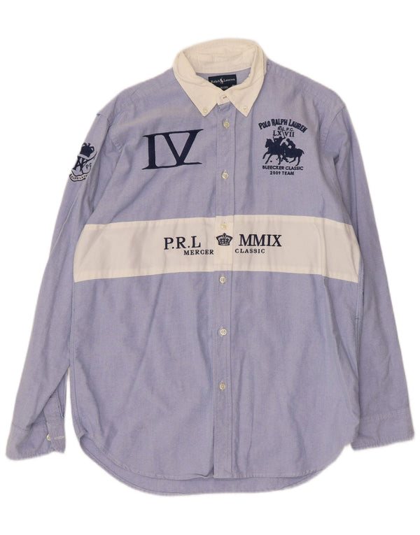 Cămașă cu grafică Ralph Lauren băieți 15-16 ani XL albastru bumbac color bloc