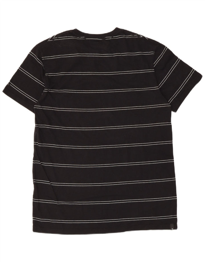 Tricou Rip Curl pentru bărbați, cu ajustare standard, top, mediu, negru, bumbac cu dungi