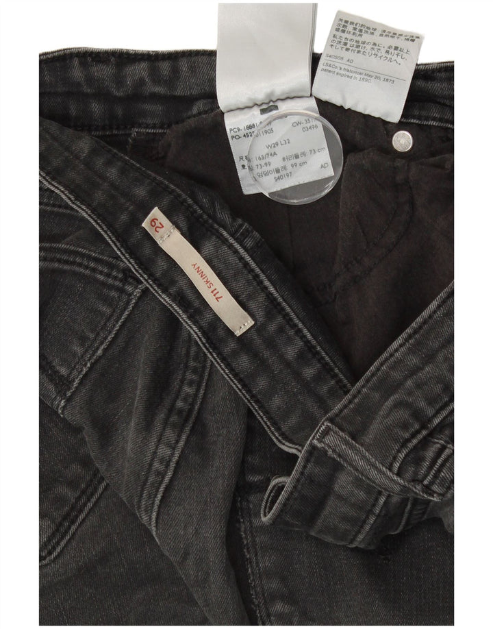 Blugi skinny 711 pentru femei LEVI'S W29 L32 bumbac gri