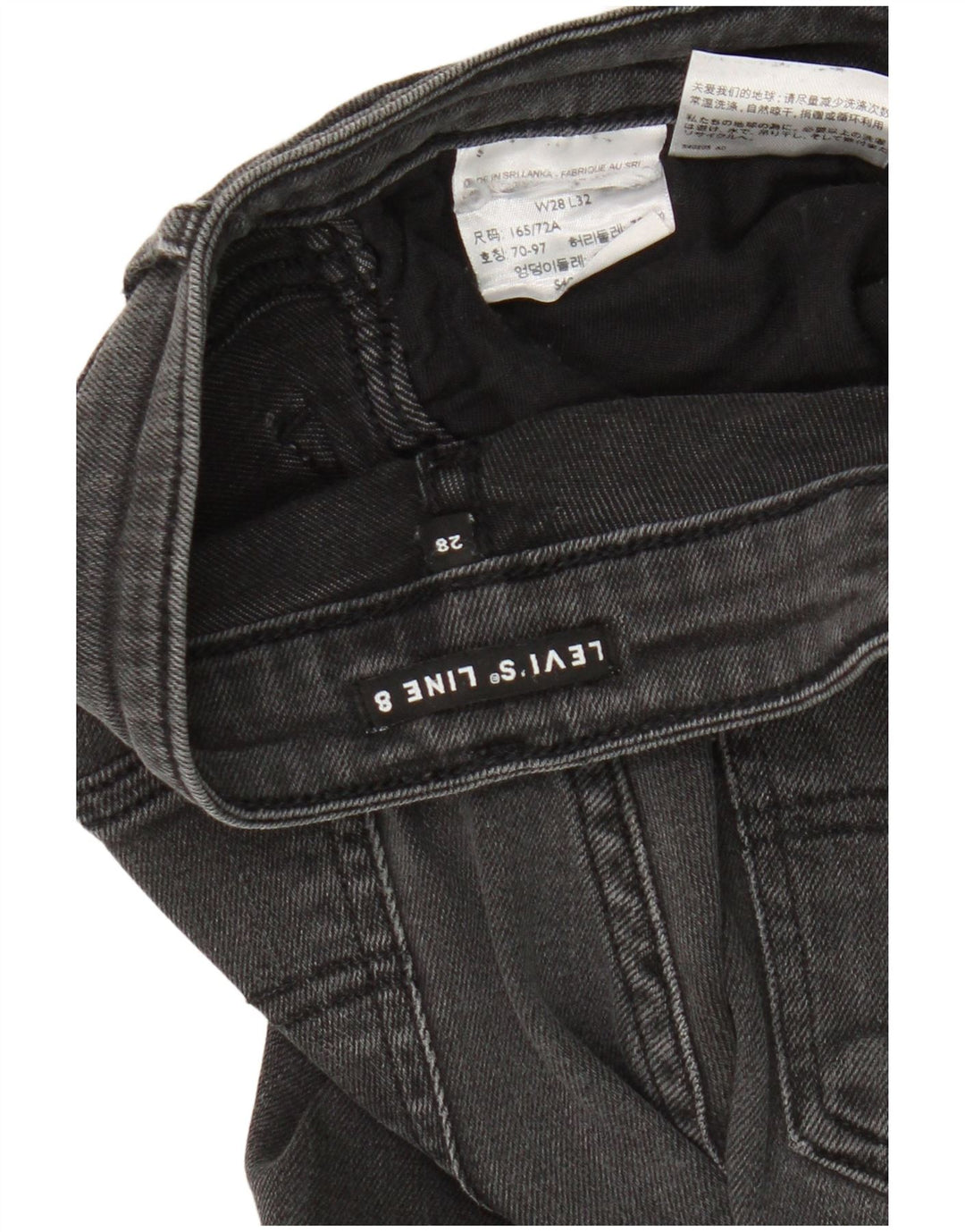 Blugi skinny Levi's pentru femei Line 8 W28 L32 gri