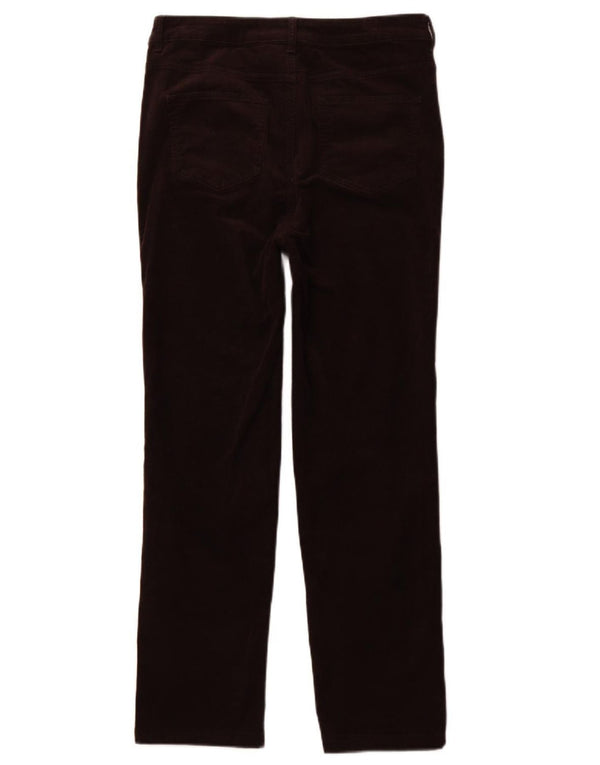 MARKS & SPENCER Womens Corduroy Trousers UK 14 Large W32 L28 Brown