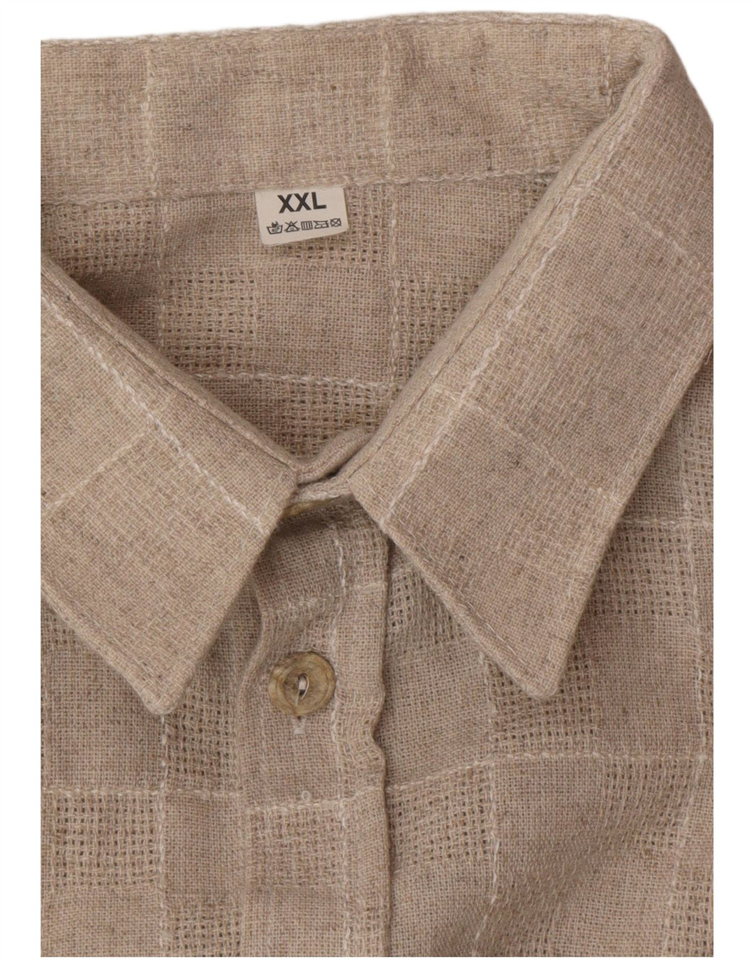 Cămașă Bărbați VINTAGE 2XL Bej Check