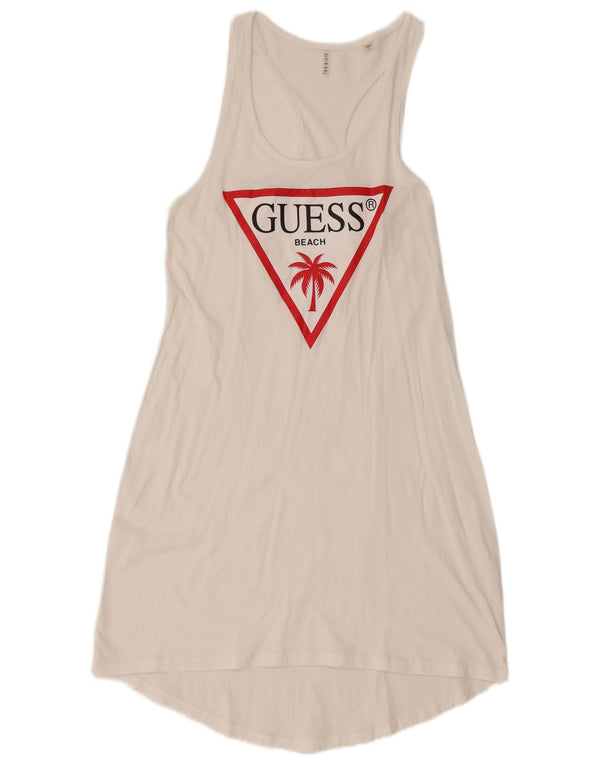 Rochie de soare grafică Guess pentru femei UK 12 Medium White