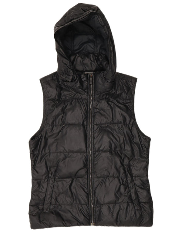 Gilet căptușit cu glugă Nike pentru femei UK 14 Medium Black Nylon
