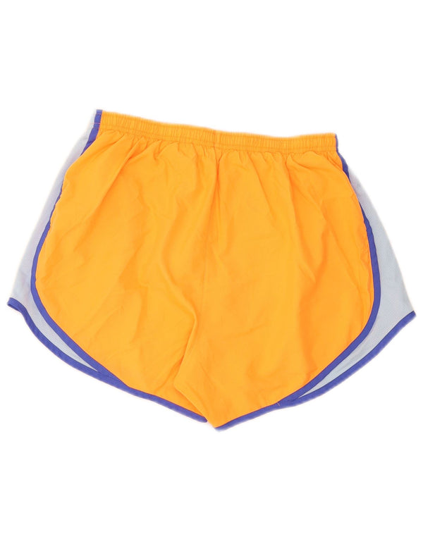 Pantaloni scurți sport Nike Dri Fit pentru femei UK 12 Medium Orange Colorblock