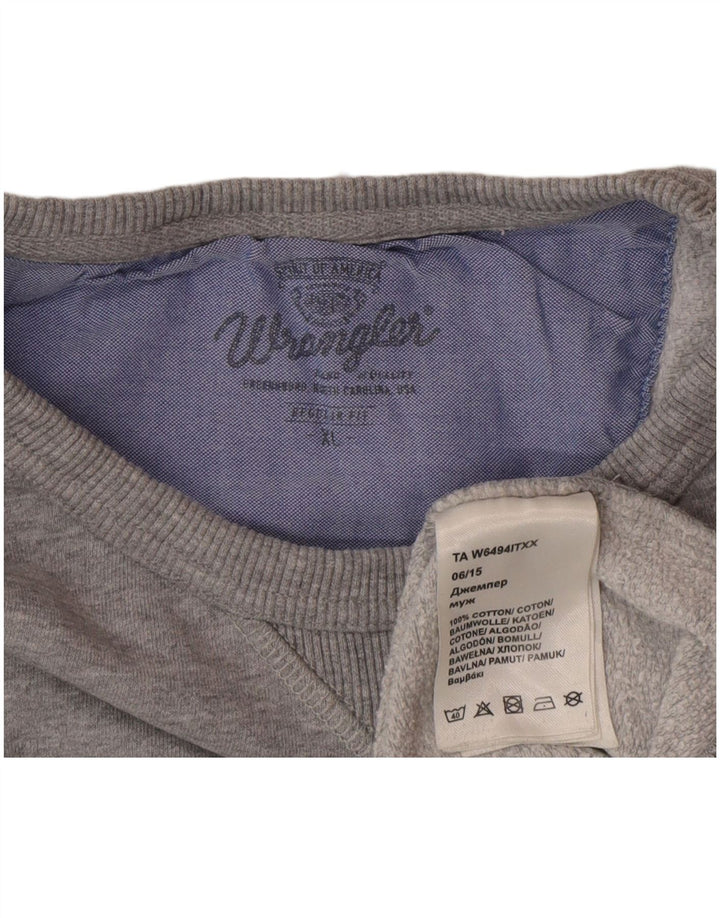 Hanorac pentru bărbați Wrangler, cu formă regulată, XL, bumbac gri