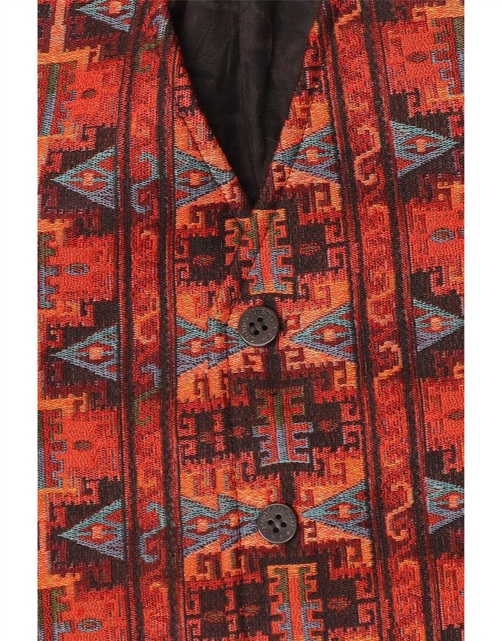 Umberto Ginocchietti Gilet Bărbați Roșu Mediu Geometric