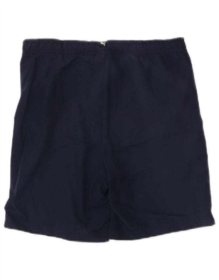 Pantaloni scurți sport grafic Puma pentru băieți 13-14 ani poliester bleumarin