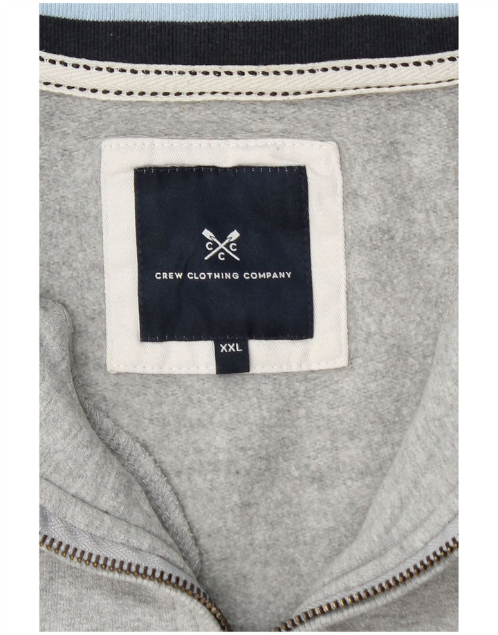 CREW CLOTHING Hanorac pentru femei cu fermoar și gât Pulover UK 20 2XL Bumbac gri