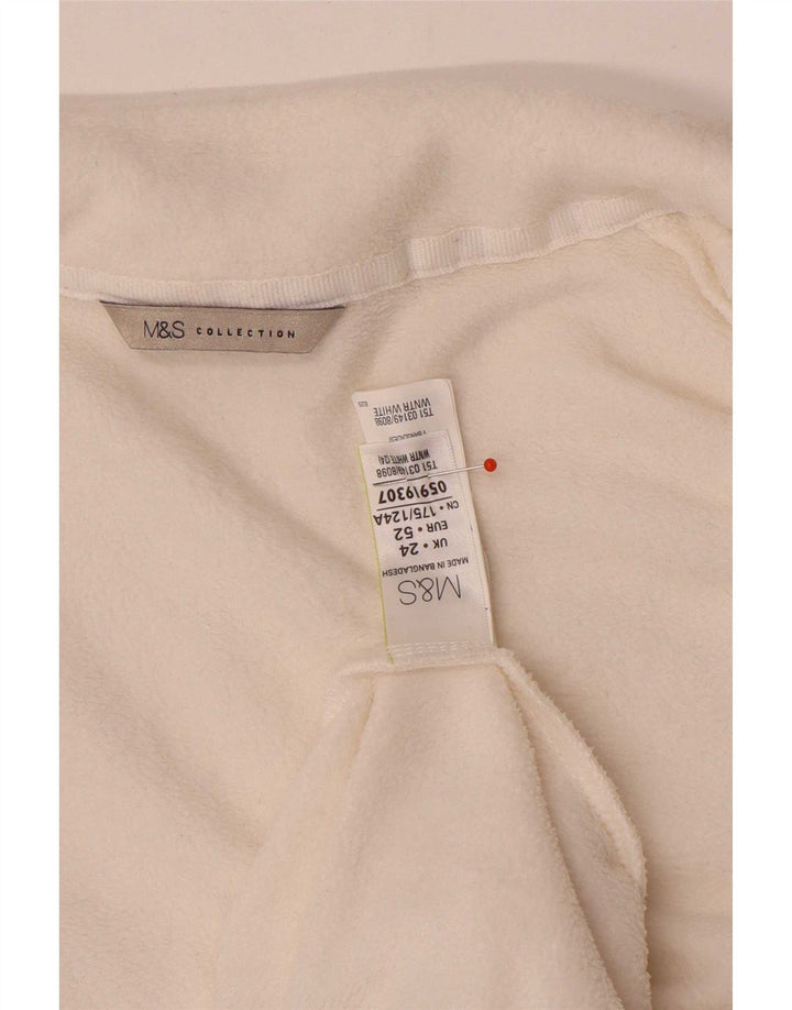 Jachetă fleece pentru femei Marks & Spencer UK 24 4XL Poliester alb