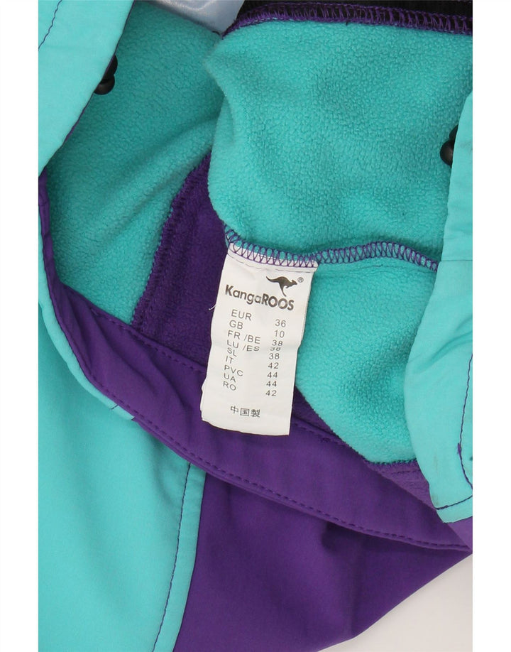 KANGAROOS Womens Graphic Windbreaker Jacket UK 10 Small  Purple Vintage Kangaroos and Second-Hand Kangaroos from Messina Hembry 