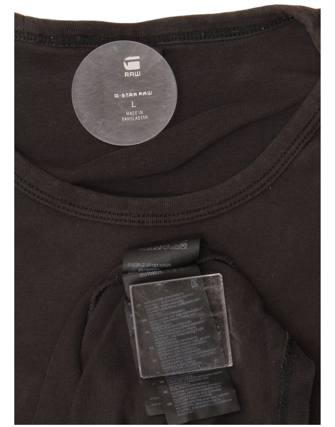 Tricou G-STAR pentru bărbați Top mare din bumbac negru