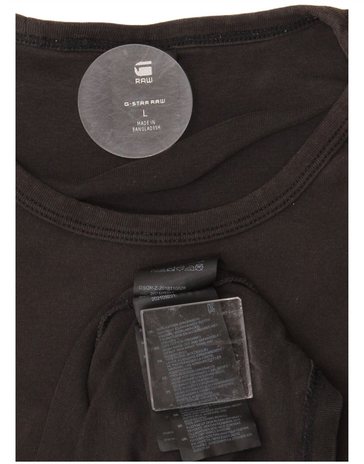 Tricou G-STAR pentru bărbați Top mare din bumbac negru