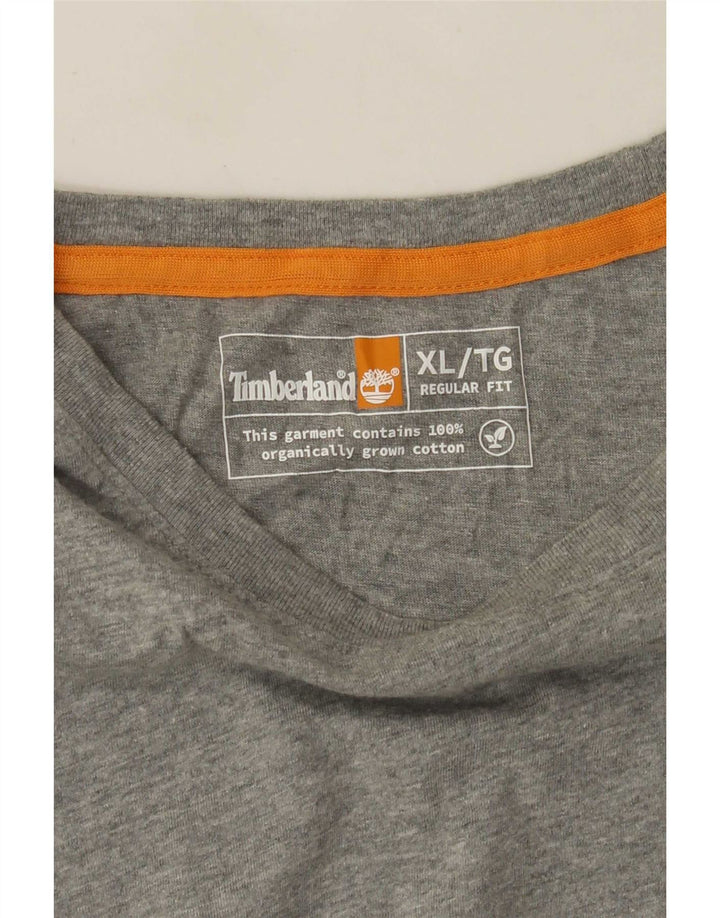 Tricou grafic Timberland pentru bărbați, cu croială normală, XL, gri