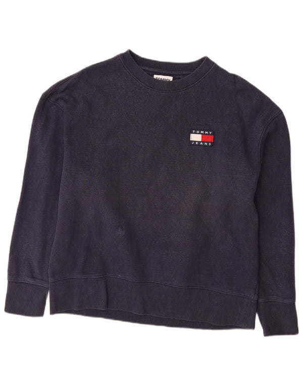 Hanorac TOMMY HILFIGER Pulover pentru femei UK 14 Mediu Bumbac bleumarin