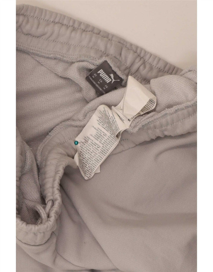 Pantaloni de trening Puma pentru bărbați Joggeri din bumbac gri mediu