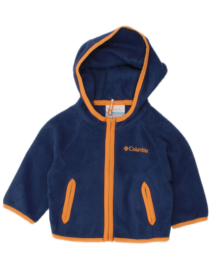 COLUMBIA Jachetă fleece cu glugă pentru bebeluși 3-6 luni, albastru bleumarin, color block