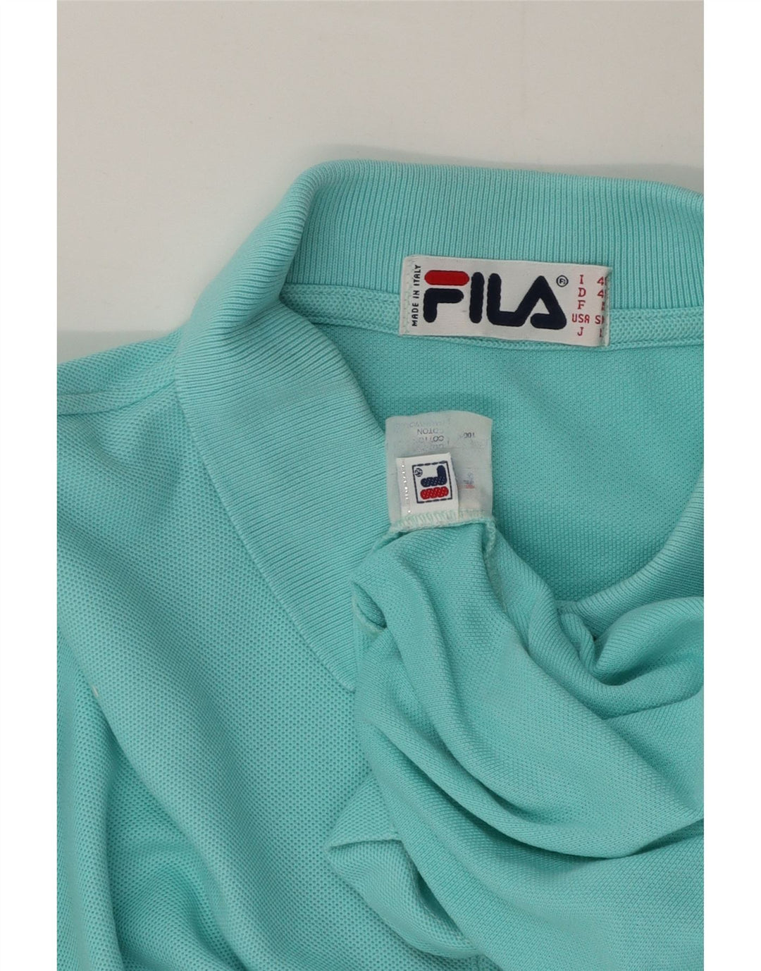 Tricou Polo Fila Bărbați IT 48 Bumbac Turcoaz Mediu