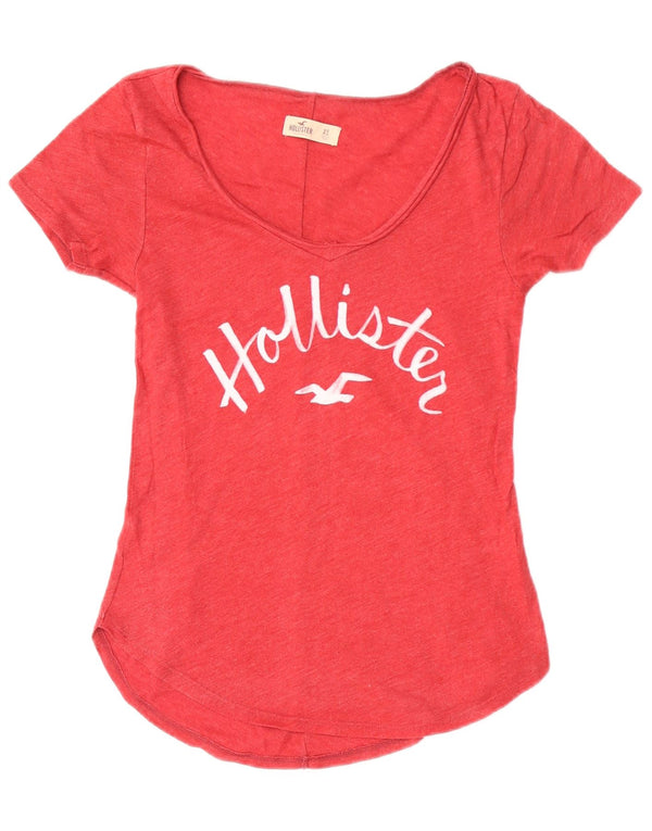Tricou grafic Hollister pentru femei Top UK 4 XS Red