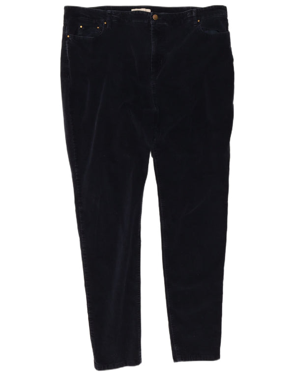 Pantaloni casual Hobbs pentru femei, skinny din catifea UK 20 2XL W38 L28 bleumarin