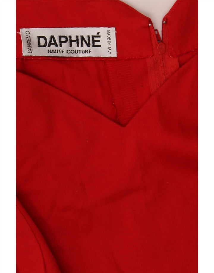 DAPHNE Womens Off Shoulder Sheath Dress UK 6 XS Red Vintage Daphne and Second-Hand Daphne from Messina Hembry 