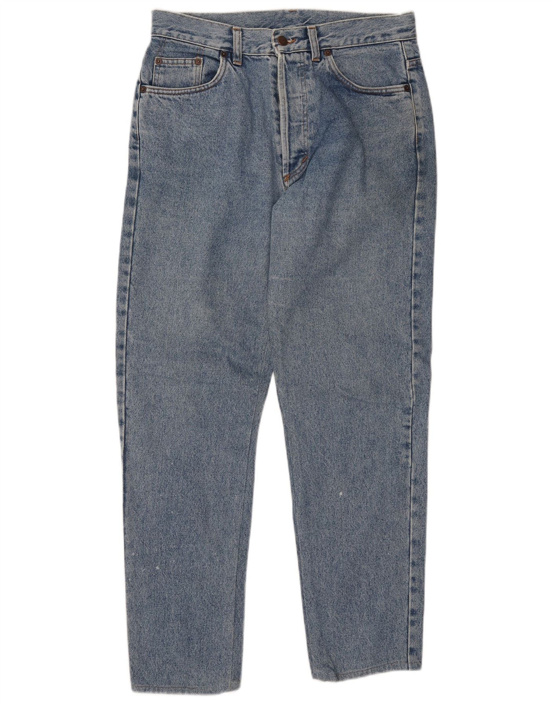 BENETTON Blugi conici pentru femei cu talie înaltă IT 48 XL W32 L30 albastru bumbac