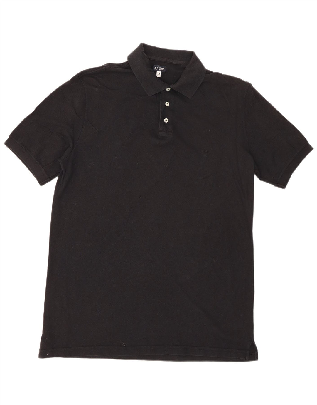 ARMANI JEANS Tricou Polo XL Bumbac Negru