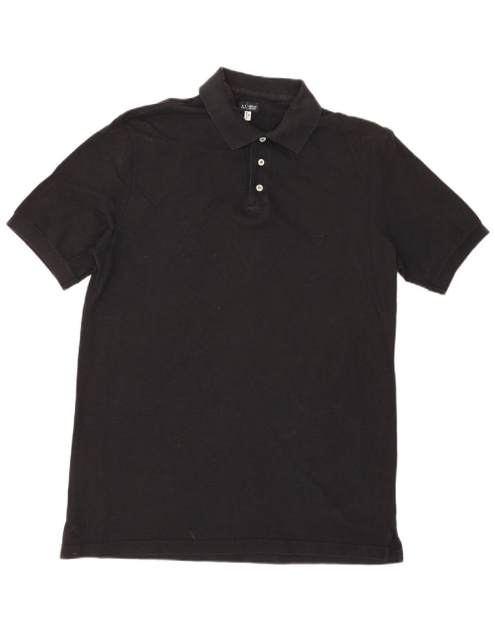 ARMANI JEANS Tricou Polo XL Bumbac Negru