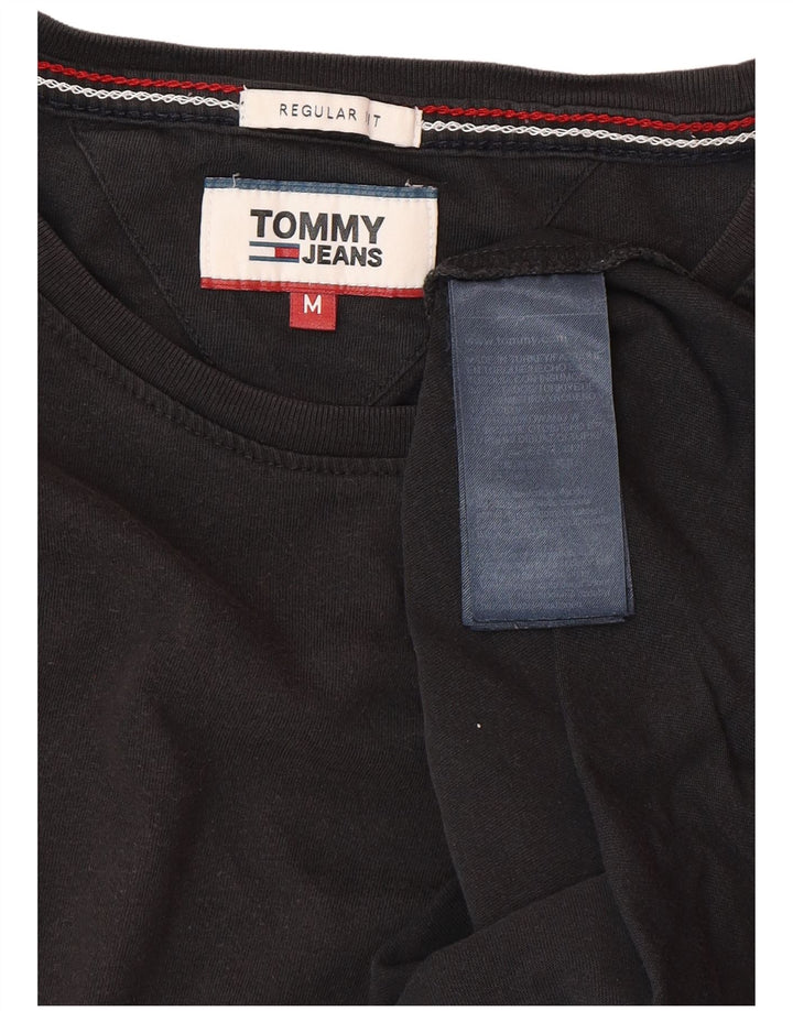 Tricou TOMMY HILFIGER pentru bărbați, cu croiala obișnuită, top mediu din bumbac negru