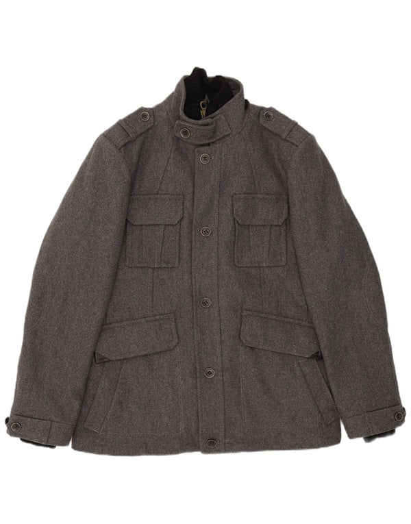 Jachetă militară pentru bărbați Esprit UK 42 XL Lână gri