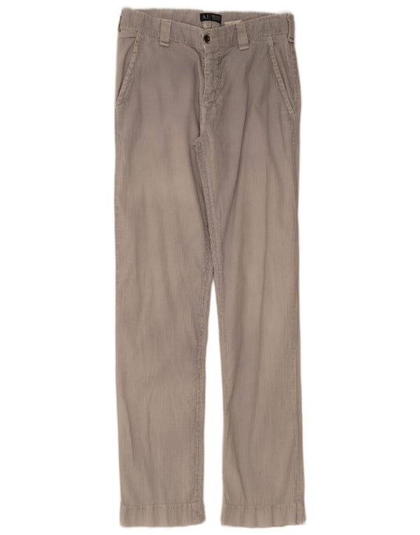 Armani Pantaloni Chino Drepți Bărbați EU 46 Mici L30 L32 Gri