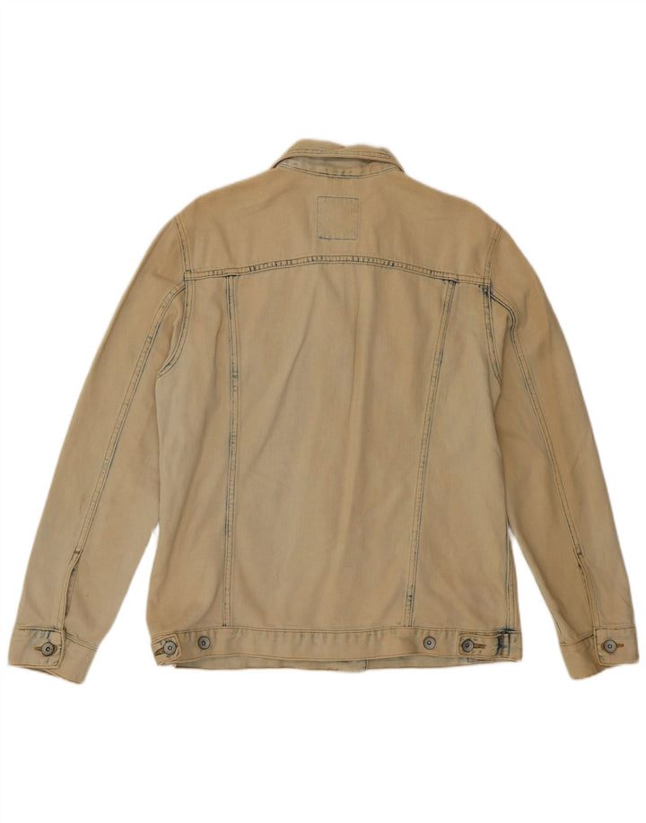 SUPERDRY Jachetă de blugi pentru femei UK 10 Small Beige Bumbac