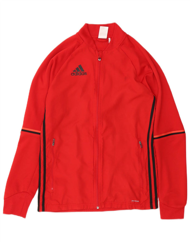 Jachetă de top pentru trening Climacool pentru bărbați Adidas, poliester roșu mic