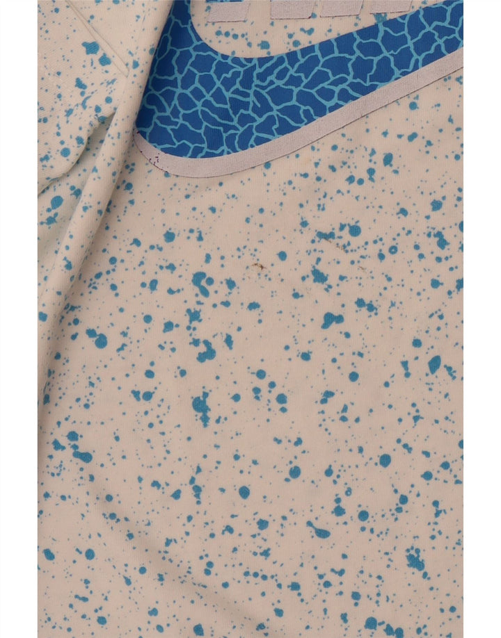 Tricou grafic pentru bărbați NIKE Top mediu alb bumbac cu pete